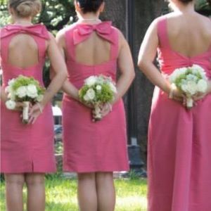Alfred Sung Pink Bow Back Dress Size 8